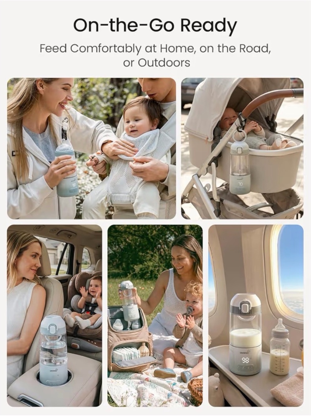NIB - Grownsy Portable Bottle Warmer, Detachable All-in-One Travel Milk Warmers - Picture 5 of 9